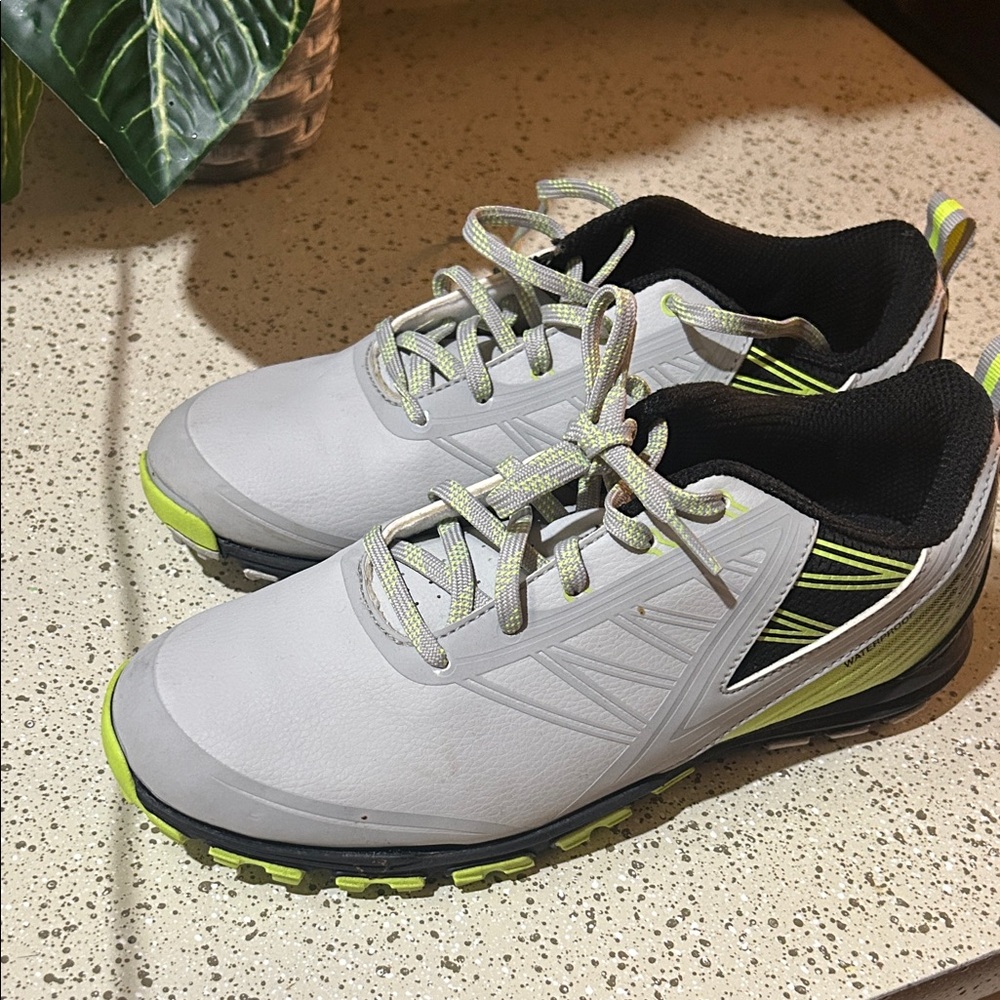 New Balance Gray and Lime Athletic Shoes
